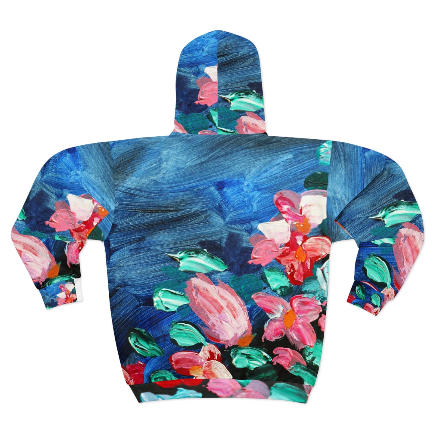 Zip Hoodie, Let it Flower, blue